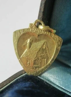 Emile MONIER pendentif Art Nouveau Amour Cœur