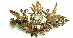 Ensemble broche et bague Empire austro-hongrois