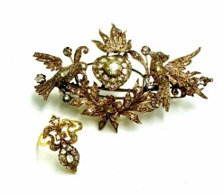 Ensemble broche et bague Empire austro-hongrois