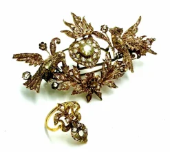 Ensemble broche et bague Empire austro-hongrois