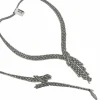 Ensemble collier et bracelet en or blanc et diamants haut de gamme