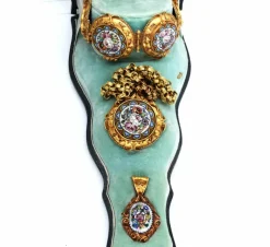 Ensemble de 3 micromosaïques 1850