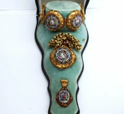 Ensemble de 3 micromosaïques 1850