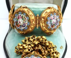 Ensemble de 3 micromosaïques 1850