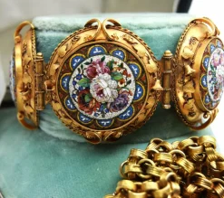 Ensemble de 3 micromosaïques 1850