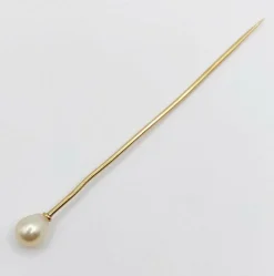 Epingle à cravate ou chapeau antique or et perle (circa 1900)
