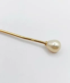 Epingle à cravate ou chapeau antique or et perle (circa 1900)
