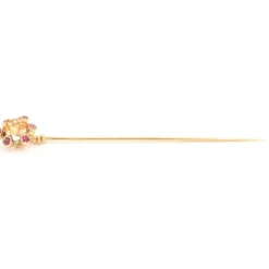 Epingle Or jaune Citrine