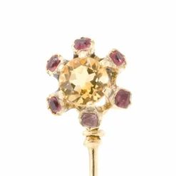 Epingle Or jaune Citrine