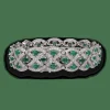 Exceptionnel Bracelet Diamants, Emeraudes, Or Gris