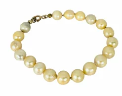 Fermoir de bracelet en or jaune avec perles