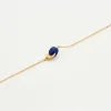 Fin Collier en or jaune et Lapis-Lazuli