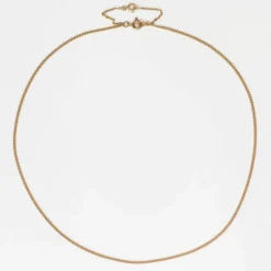 Fine chaine maille gourmette limée or jaune