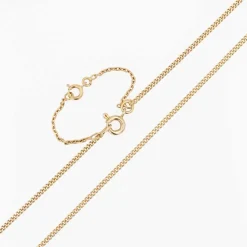 Fine chaine maille gourmette limée or jaune