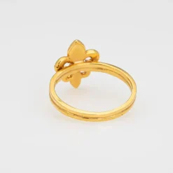 Fleur de Lis Bague Conversion Vintage Or Jaune