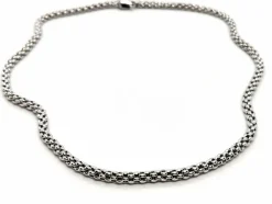 Fope Collier Maille pop-corn Or blanc