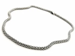 Fope Collier Maille pop-corn Or blanc