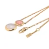 Fred - Collier Belles Rives or rose quartz et rhodochrosite