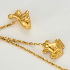 GARNAZELLE - Prodigieux Bestiaire - Pendants d'oreilles trois animaux en or jaune