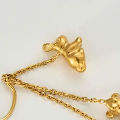 GARNAZELLE - Prodigieux Bestiaire - Pendants d'oreilles trois animaux en or jaune