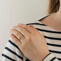 GEMMYO - Baby Lady - Bague solitaire en or jaune