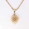 GEORGES BRUNET - Collier Napoléon III or jaune diamants perles fines