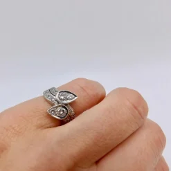 gold moi et toi diamond ring