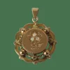 Grand pendentif Napoléon III opales or rose