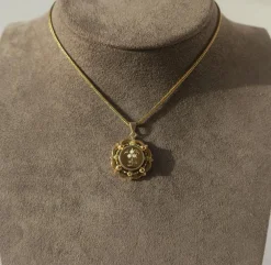 Grand pendentif Napoléon III opales or rose