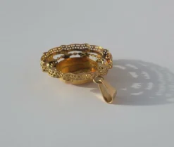 Grand pendentif Napoléon III opales or rose