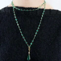 Grand sautoir CHRYSOPRASES