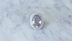 Grande Bague Art Déco Améthyste et Diamants