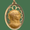 Grande médaille ajourée or jaune