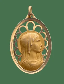 Grande médaille ajourée or jaune