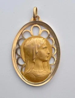 Grande médaille ajourée or jaune