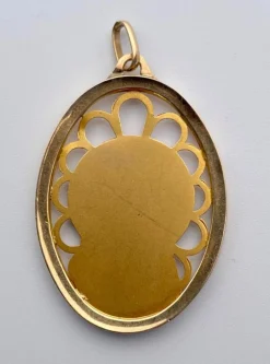 Grande médaille ajourée or jaune