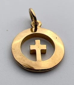 Grande médaille croix ajourée or jaune