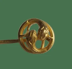 Grande épingle broche 1900 serpents Ouroboros