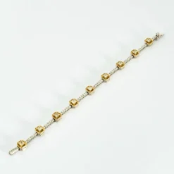 GREGG RUTH- bracelet en or blanc diamants fancy et diamant