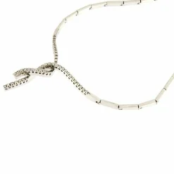 Guidetti | Collier semi-rigide en or blanc avec diamants taille brillant
