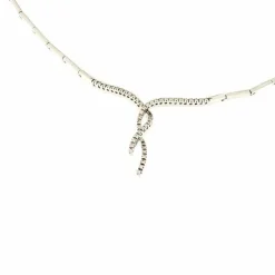 Guidetti | Collier semi-rigide en or blanc avec diamants taille brillant
