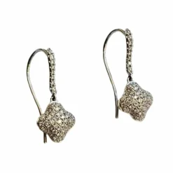 Hulchi Belluni - Boucles d'oreilles or blanc et diamants