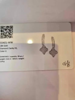 Hulchi Belluni - Boucles d'oreilles or blanc et diamants