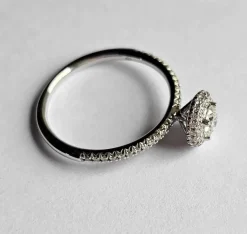 Hulchi Belluni - Bague Eternity or blanc et diamants