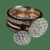 Hulchi Belluni - Bague Funghetti en or rose et diamants blancs