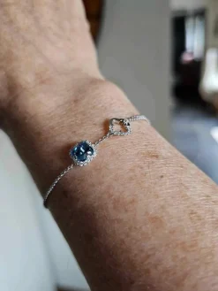 Hulchi Belluni - Bracelet améthyste or blanc et diamants