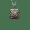 Hulchi Belluni - Pendentif or jaune et blanc et diamants