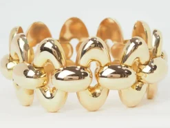 Important Bracelet Tank années 40 en or rose