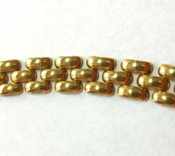 Important collier maille grain de riz en or jaune