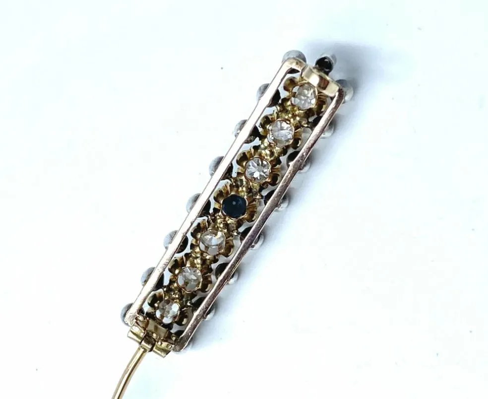 Impressionnante broche epingle en diamants, Empire austro-hongrois